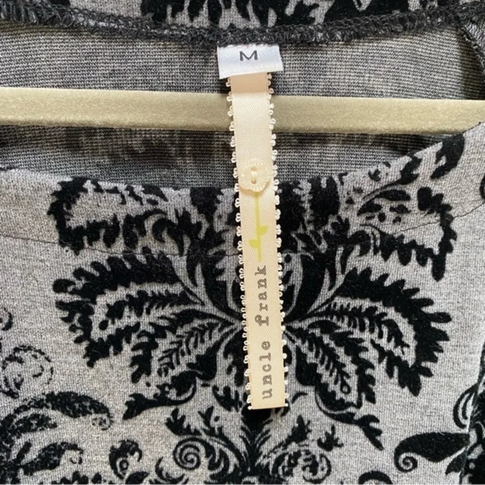Uncle Frank black dress with romantic embroidery sleeves size med